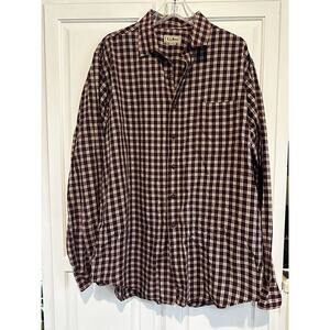 LL Bean Shirt Men’s Size XLT Long Sleeve Button Up Plaid Tall Casual Vintage